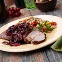 BBQ Chicken Breast with Aceto Balsamico di Modena Caramelized Red Onions